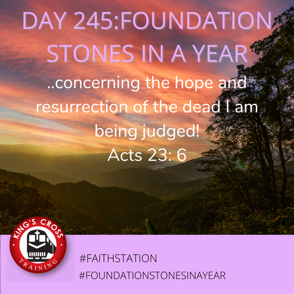 Day 245 - FOUNDATION STONES IN A YEAR