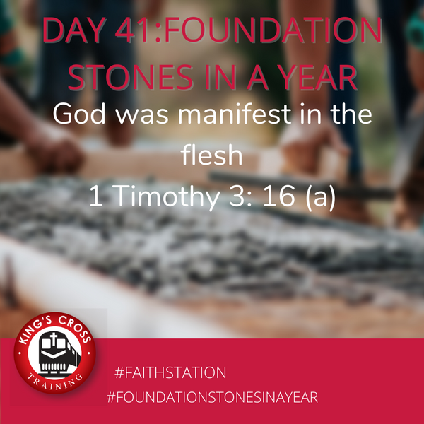 Day 41 - FOUNDATION STONES IN A YEAR