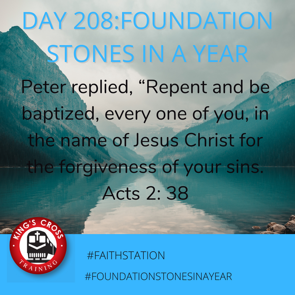 Day 208 - FOUNDATION STONES IN A YEAR