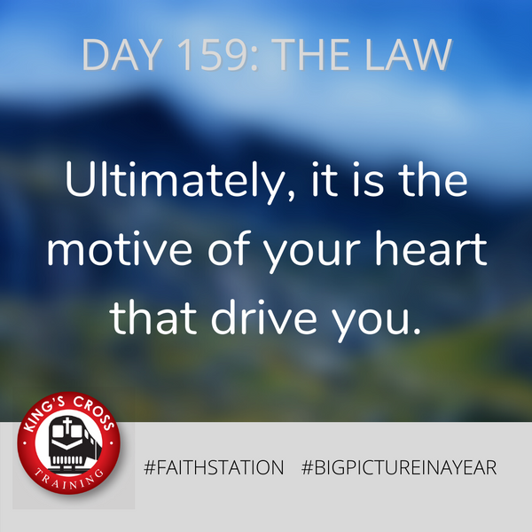 DAY 159 - BIG PICTURE IN A YEAR - THE LAW