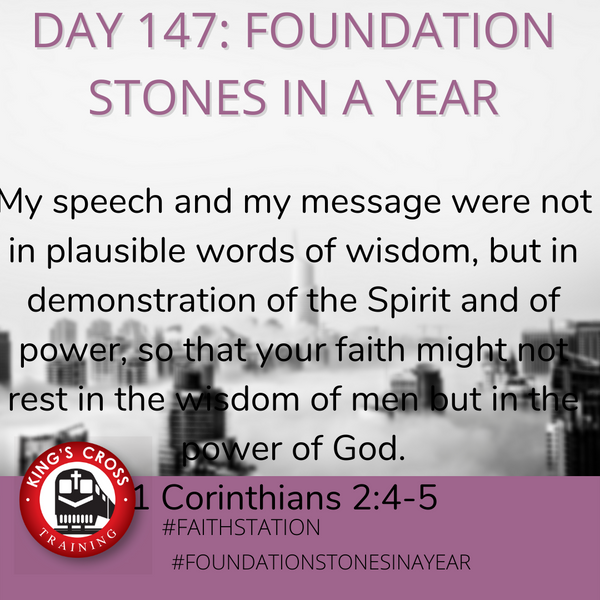 Day 147 - FOUNDATION STONES IN A YEAR