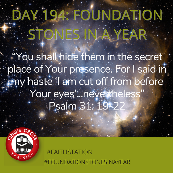 Day 194 - FOUNDATION STONES IN A YEAR