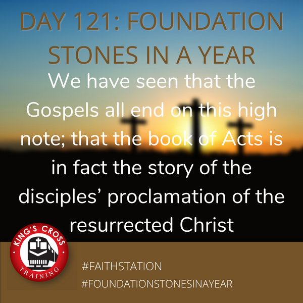 Day 121 - FOUNDATION STONES IN A YEAR