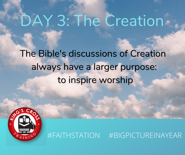 DAY THREE - BIG PICTURE IN A YEAR - THE CREATION