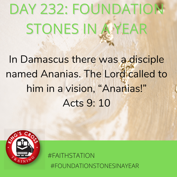 Day 232 - FOUNDATION STONES IN A YEAR