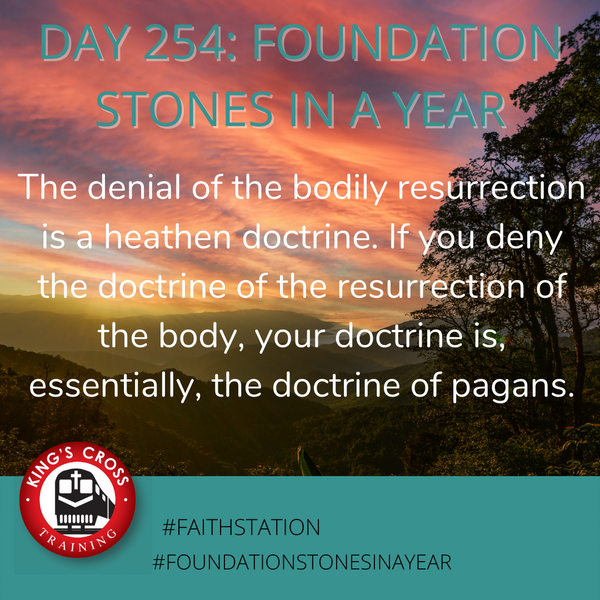 Day 254 -FOUNDATION STONES IN A YEAR