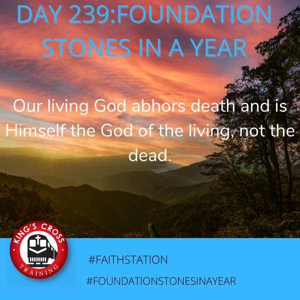 Day 239  FOUNDATION STONES IN A YEAR