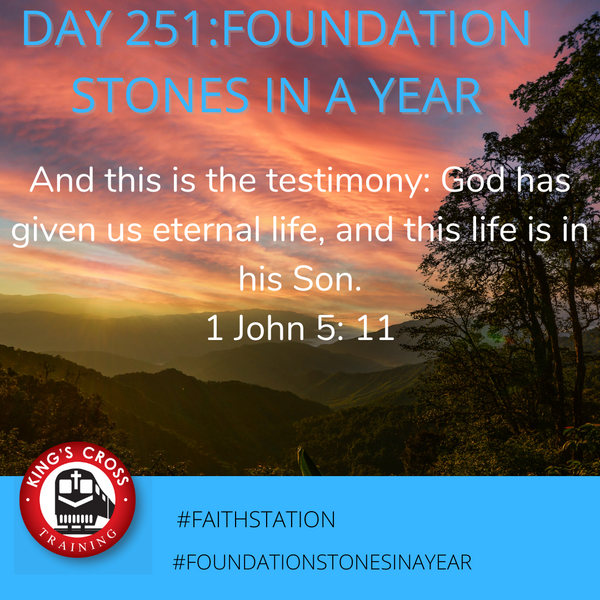 Day 251 -FOUNDATION STONES IN A YEAR