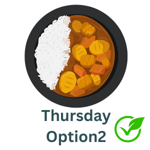 Lunch Meal - Thursday 25/09 - Option 2 (Vegetable Stew and Rice)